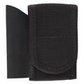 Black Nylon Sheath w/ Leather 2A Flashlight Loop (2 5/8"x4 1/8")